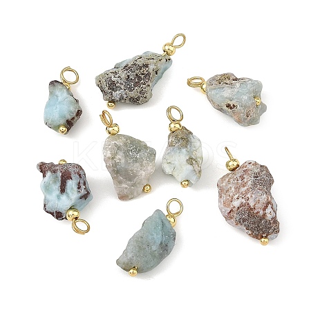 Raw Rough Natural Larimar Pendants PALLOY-JF06008-1