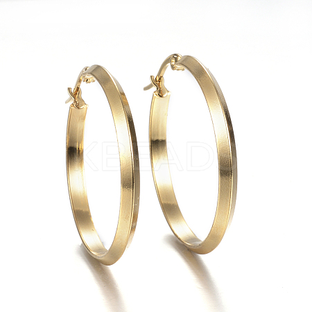 304 Stainless Steel Hoop Earrings X-EJEW-P091-34A-1