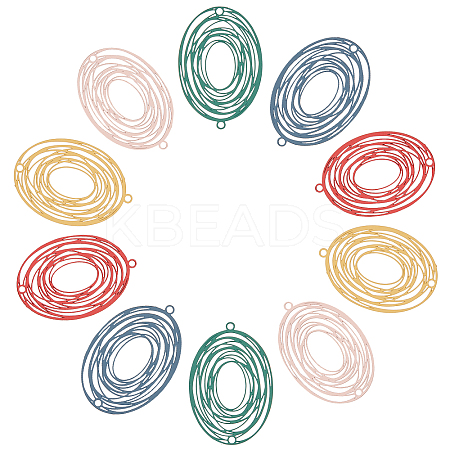 40Pcs 5 colors 430 Stainless Steel Links/Connectors STAS-UN0023-25-1