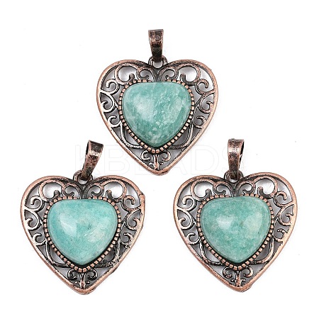Natural Amazonite Pendants G-A315-04E-R-1