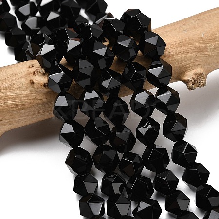 Natural Black Onyx  Beads Strands G-Z119-A04-03-1