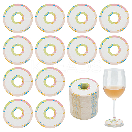 Paper Wine Glass Charms AJEW-WH0314-389-1