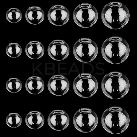 180Pcs 6 Style Round Mechanized Blown Glass Globe Ball Bottles GLAA-NB0001-58-1