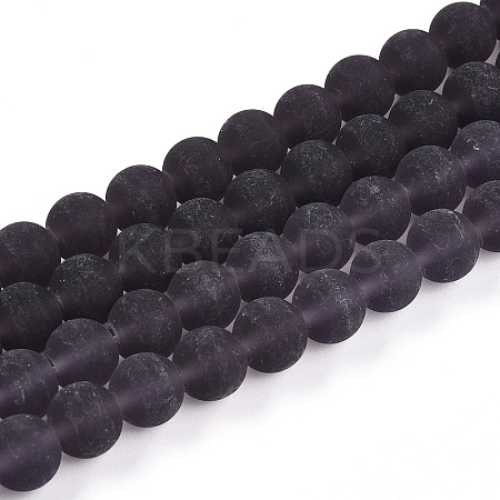 Transparent Glass Beads Strands GLAA-T032-T8mm-MD03-1