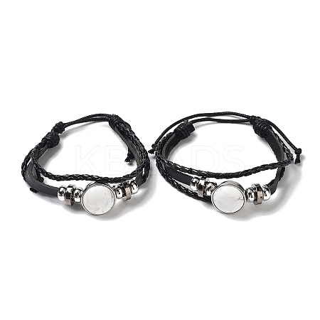 Natural Howlite Multi-strand Bracelets BJEW-Q337-01F-1
