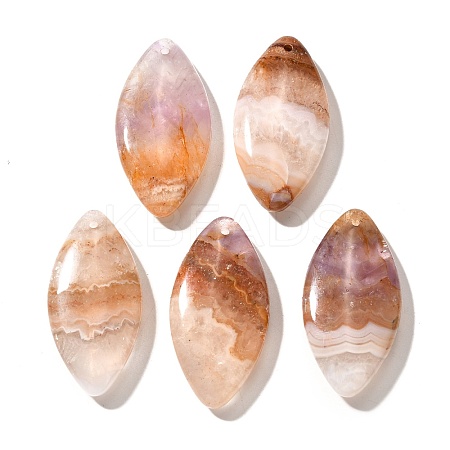 Natural Amethyst Lace Agate Pendants G-A244-08G-1