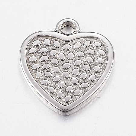 Non-Tarnish 304 Stainless Steel Textured Pendants STAS-G172-39P-1