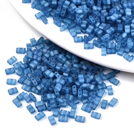 FGB 2-Hole Baking Paint Glass Seed Beads SEED-S031-M-SH1205FR-1