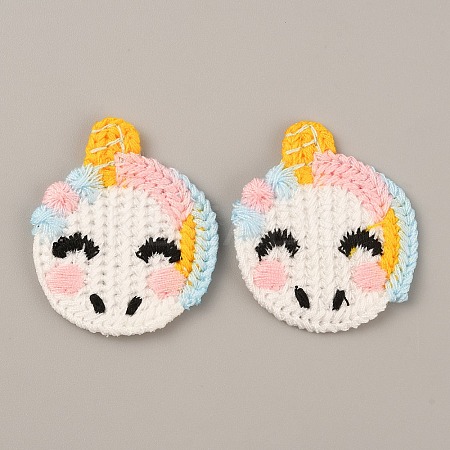 Animal Polyester Knitted Appliques DIY-WH0399-42F-1
