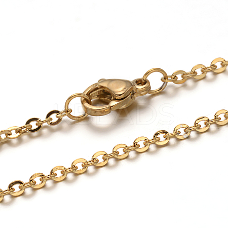 Ion Plating(IP) 304 Stainless Steel Cable Chain Necklace STAS-L164B-01G-1