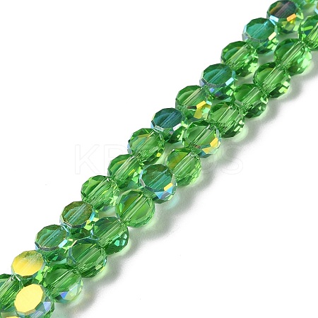 Transparent Electroplate Glass Beads Strands GLAA-Q099-I01-03-1
