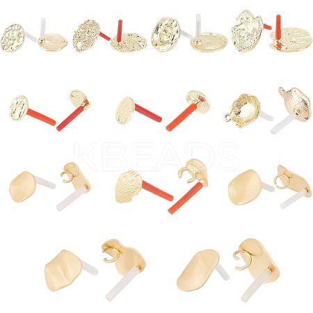 24Pcs 12 Style Alloy Stud Earring Findings FIND-HY0001-13-1