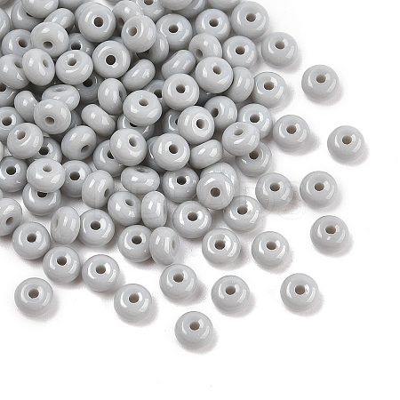 Imitation Jade Glass Seed Beads SEED-Q038-01G-1