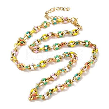 304 Stainless Steel Necklaces LS-NJEW-B077-04G-1