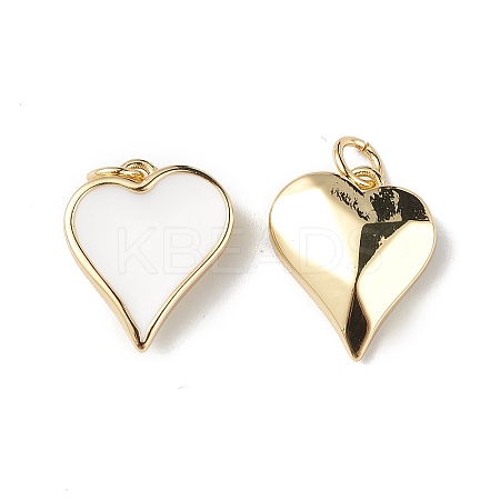 Eco-Friendly Rack Plating Brass Enamel Pendants KK-F848-02G-06-1