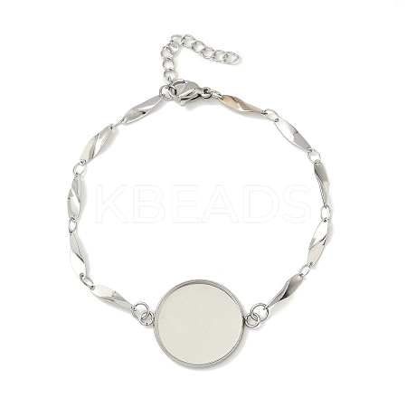 304 Stainless Steel Link Chain Bracelet Making STAS-K252-20D-P-1