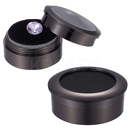 2Pcs 2 Style Alloy Loose Diamond Boxes CON-PH0002-90B-1