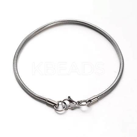 Tarnish Resistant 304 Stainless Steel Snake Chains Bracelets BJEW-O091-06P-1
