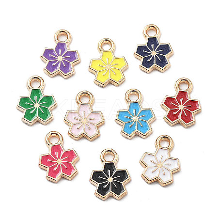 Alloy Enamel Charms ENAM-S022-01K-1