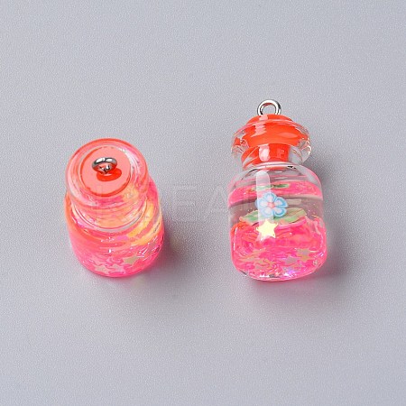 Wish Glass Bottle Pendants LS-RESI-TAC0007-05G-1