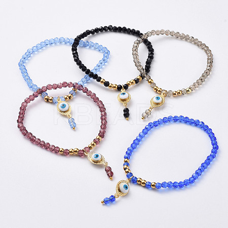 Glass Beads Stretch Bracelets BJEW-JB04760-1
