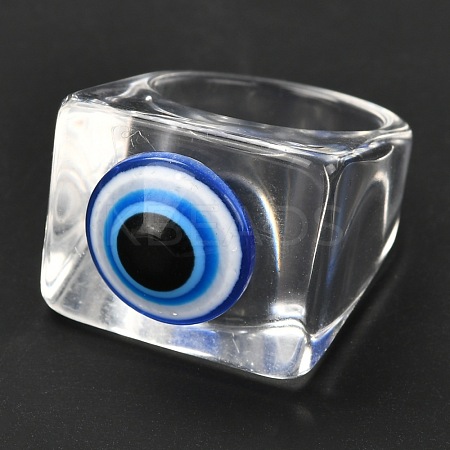 Transparent Acrylic Finger Rings RJEW-P022-G03-1