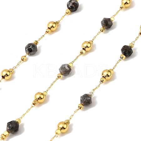Handmade Labradorite Faceted Round Beaded Chains CHC-F021-01G-04-1