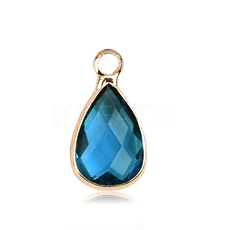 Faceted Glass Pendants FIND-WH0097-40I-G-1