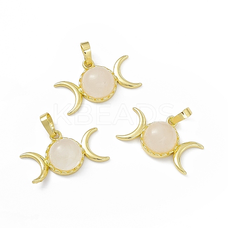 Natural Rose Quartz Pendants G-H283-02D-1