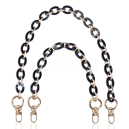 WADORN 2Pcs 2 Style Acrylic Cable Chain Bag Strap FIND-WR0002-74-1