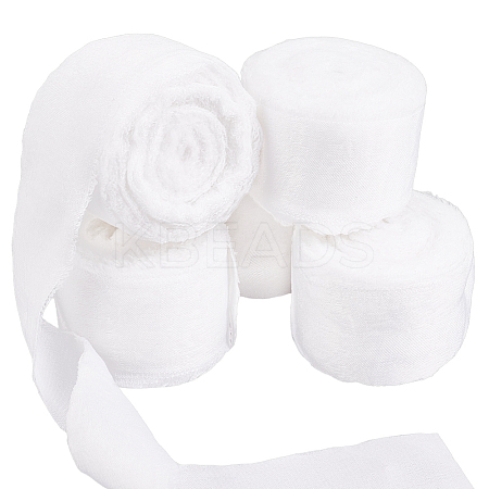 5 Rolls 5M Satin Frayed Ribbon SRIB-DR0001-01B-1
