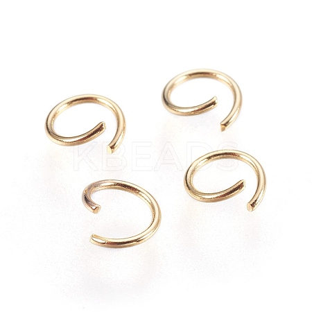 304 Stainless Steel Saw Cut Open Jump Rings STAS-P212-19G-06-1