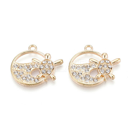 Alloy Rhinestone Pendants FIND-N008-07KCG-1