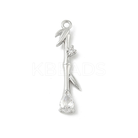 Brass Micro Pave Cubic Zirconia Pendants KK-M326-13B-P-1