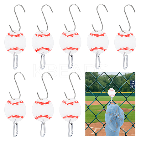 8Pcs Acrylic Sport Ball Connector Charms DIY-NB0014-46A-1