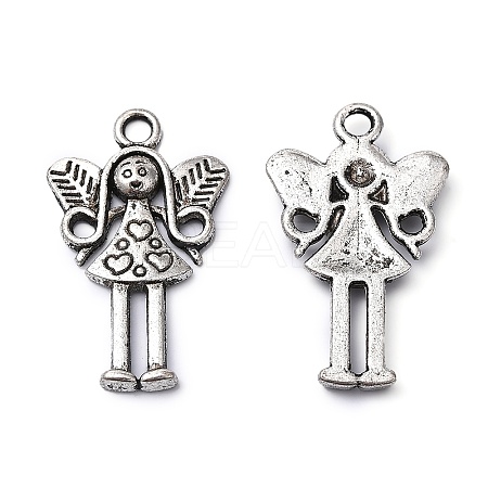Tibetan Style Alloy Fairy Pendants TIBEP-S613-AS-FF-1