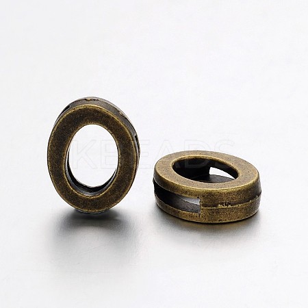 Tibetan Style Antique Bronze Plated Alloy Letter Slide Charms PALLOY-J542-O-NF-1