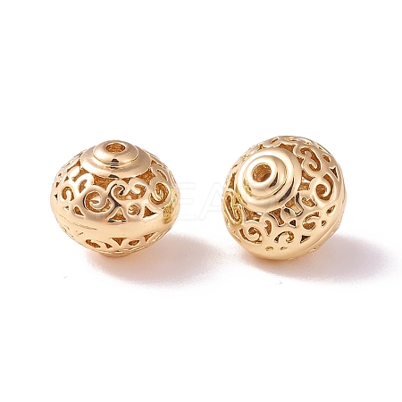Brass Hollow Beads KK-P226-39CG-01-1