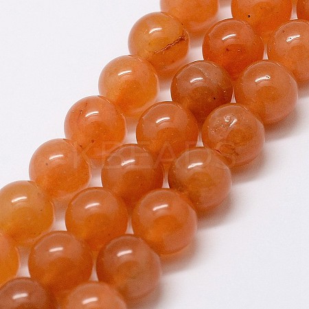 Natural Red Aventurine Bead Strands X-G-P257-03-6mm-1