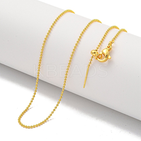 Brass Ball Chain Necklaces for Women NJEW-G084-14G-1