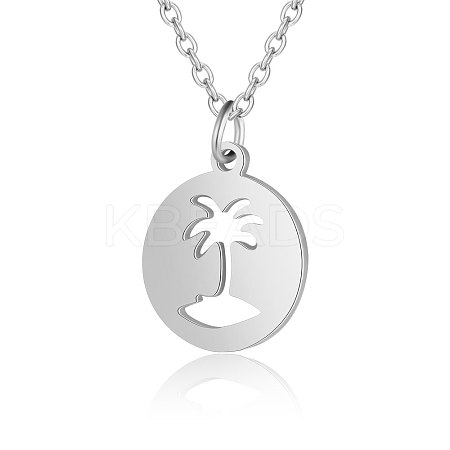 Non-Tarnish 201 Stainless Steel Pendant Necklaces LS-NJEW-T009-JN133-40-1-1