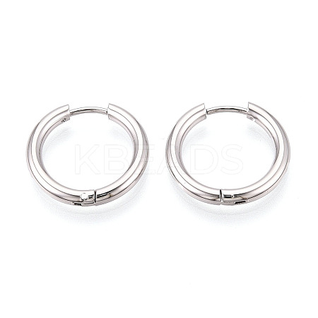304 Stainless Steel Hoop Earrings EJEW-T048-24B-P-1