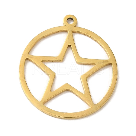 PVD Vacuum Plating 201 Stainless Steel Pendants STAS-E217-35G-1
