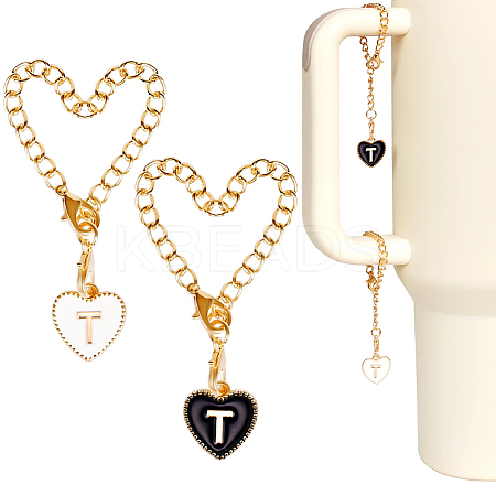 2 Sets Alloy Enamel Cup Pendant Decorations HJEW-SC0001-56T-1