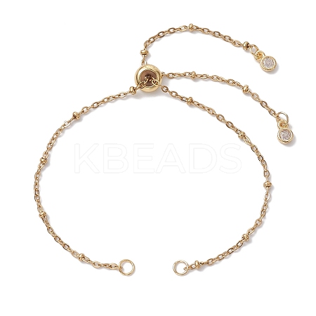 2Pcs 2 Colors 304 Stainless Steel Satellite Chain Bracelet Slider Making AJEW-JB01242-01-1