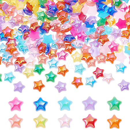 300Pcs 10 Colors Opaque Acrylic Cabochons PACR-PH0001-05-1