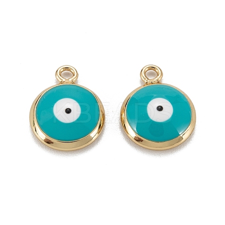 Brass Enamel Charms KK-C223-16G-06-1