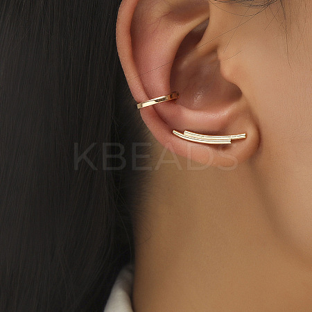 Brass Alloy Boneless Cuff Earrings for Women FS-WG73965-14-1