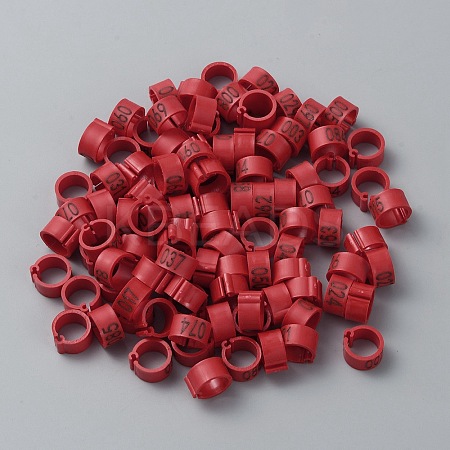 Plastic Poultry Leg Identification Bands AJEW-WH0415-99I-1