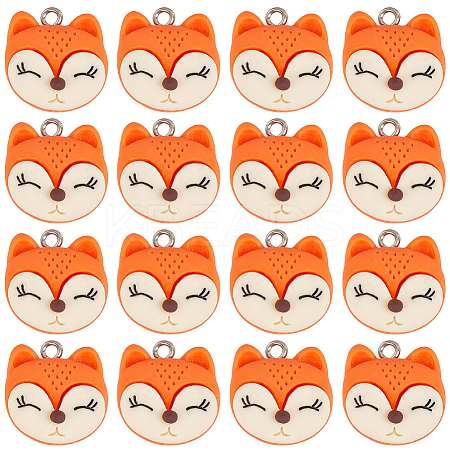 30Pcs Opaque Resin Pendants RESI-SC0003-35-1